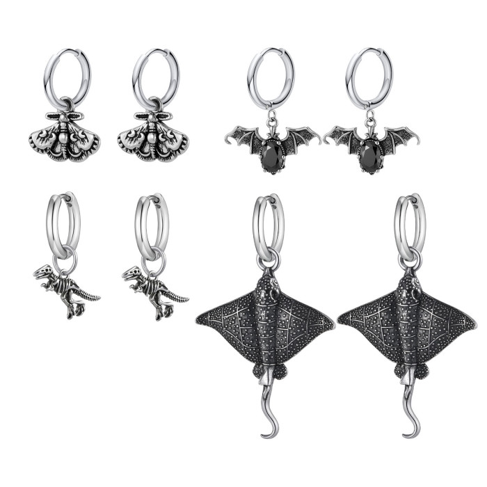 Wholesale Stainless Steel Devilfish Earrings