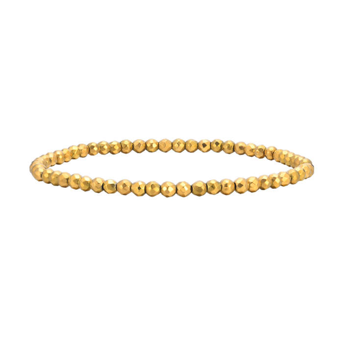 Wholesale Black Gallstone Gold Beaded Bracelet