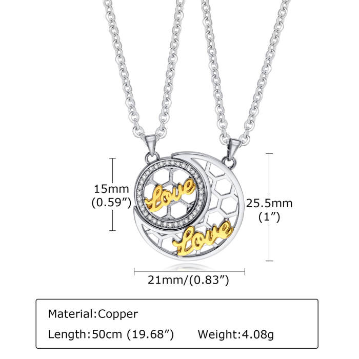 Wholesale Copper Puzzle Couple Pendant