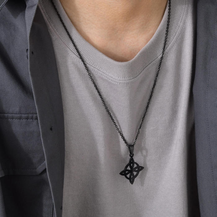 Wholesale Stainless Steel Irish Celtic Quaternary Knot Pendant
