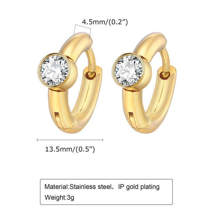 Wholesale Stainless Steel 18k Gold Earring