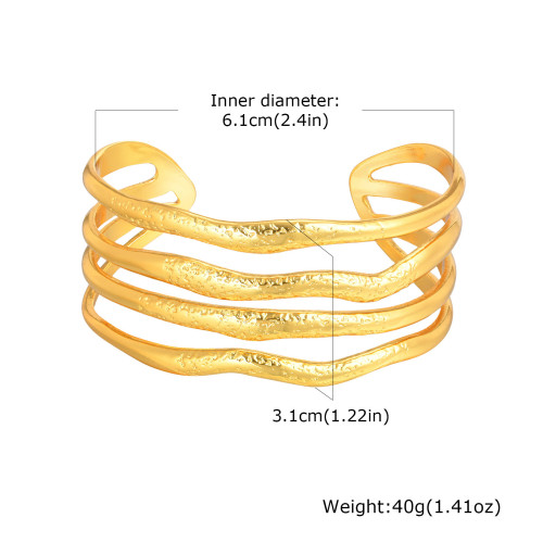 Wholesale Stainless Steel Wide Starfish Bangle