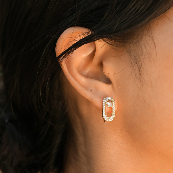 Wholesale Women Copper CZ Earring