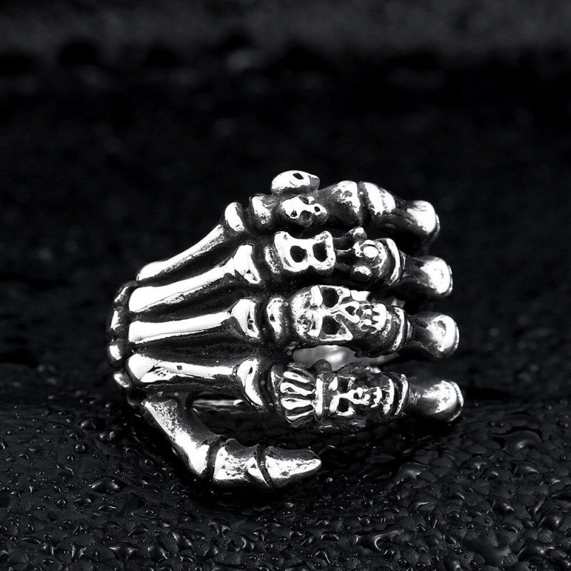 Wholesale Stainless Steel Hand Bone Ring