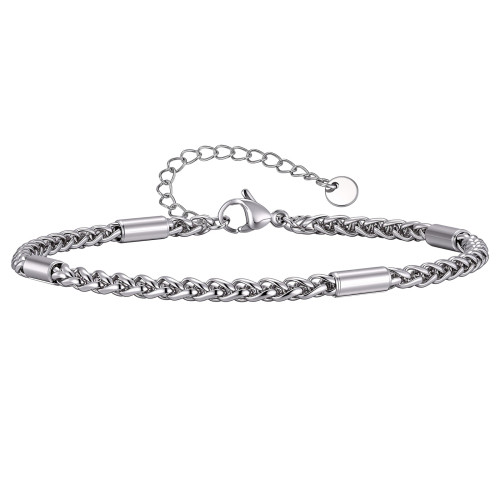 Wholesale Stainless Steel Wheat Chain Anklet