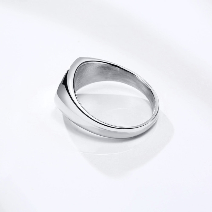 Wholesale Steel Women's Engraving Signet Ring