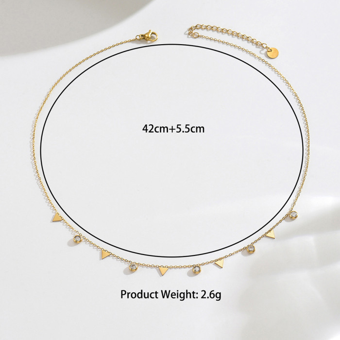 Wholesale Stainless Steel Station Necklace