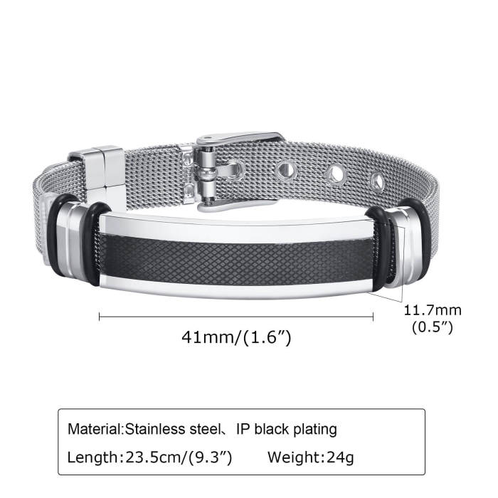 Wholesale Stainless Steel Mesh Belt Buckle Bracelet