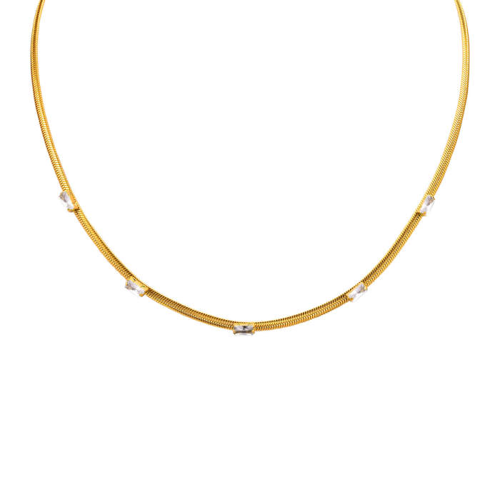 Wholesale Stainless Steel Snake Chain Bracelet Necklace Set