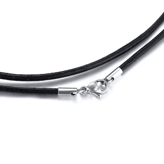 Wholesale Black Leather Necklace with Pendant