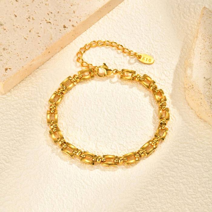 Wholesale Steel Industrial Geometric Link Chain Jewelry Set
