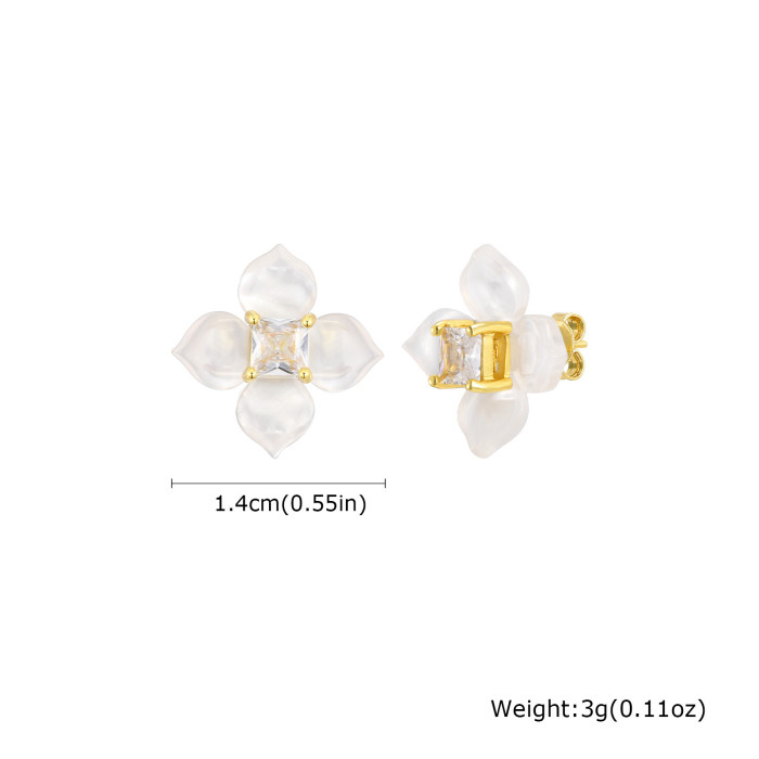 Wholesale Stainless Steel Resin Earrings