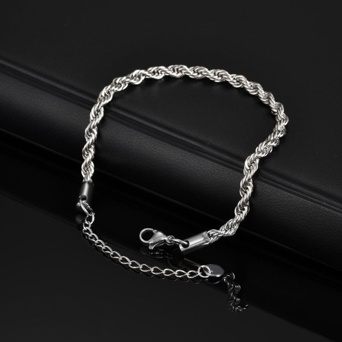 Wholesales Stainless Steel Twist Chain Bracelets