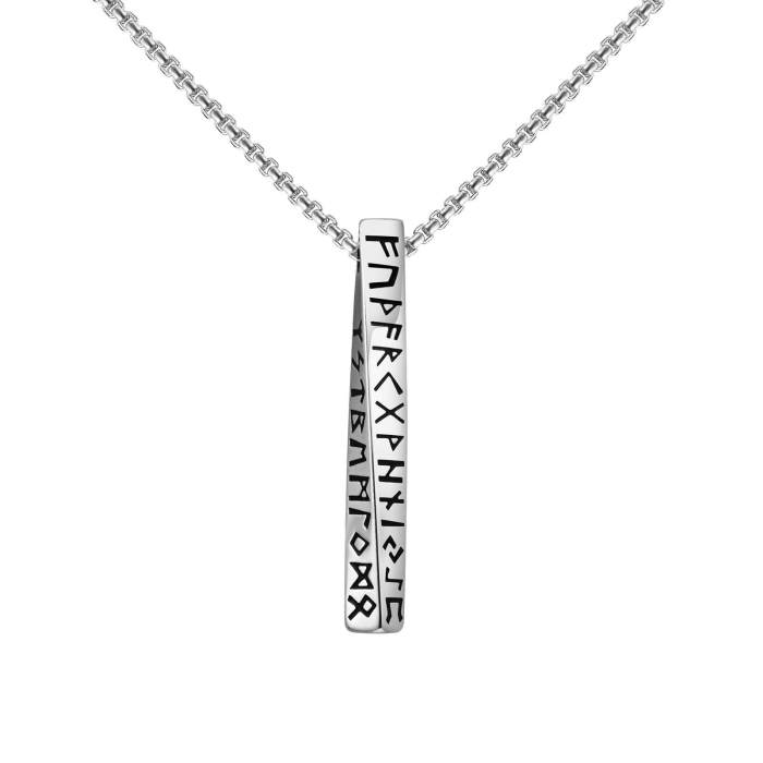 Wholesale Stainless Steel Viking Rune Mobius Bar Pendant