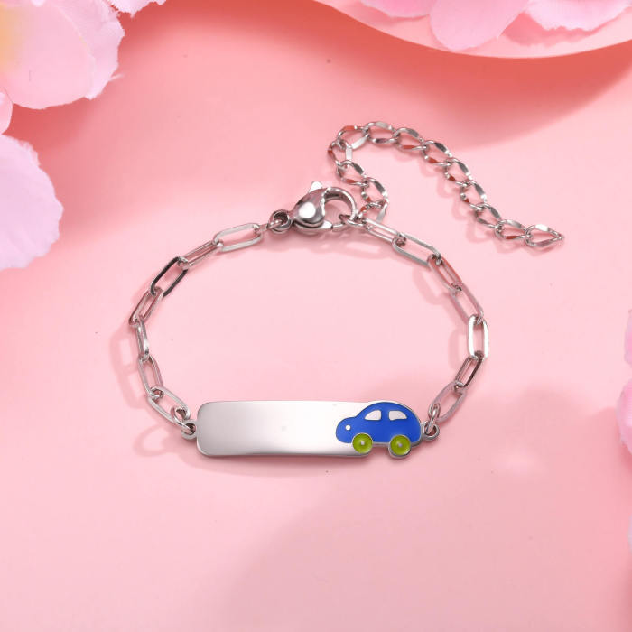 Wholesale Stainless Steel Engraveable Cute Kids Bracelet