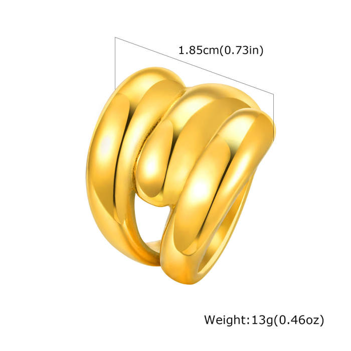 Wholesale Stainless Steel Fashion Women Irregular Rings