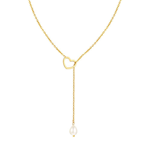 Wholesale Stainless Steel Pearl Drop Necklace