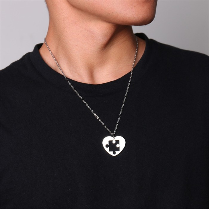 Wholesale Stainless Steel Matching Pendants for Couples