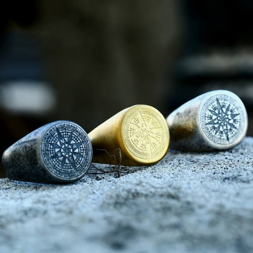 Wholesale Stainless Steel Compass Ring