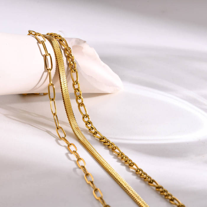 Wholesale Stainless Steel 3 Piece Stacked Bracelet