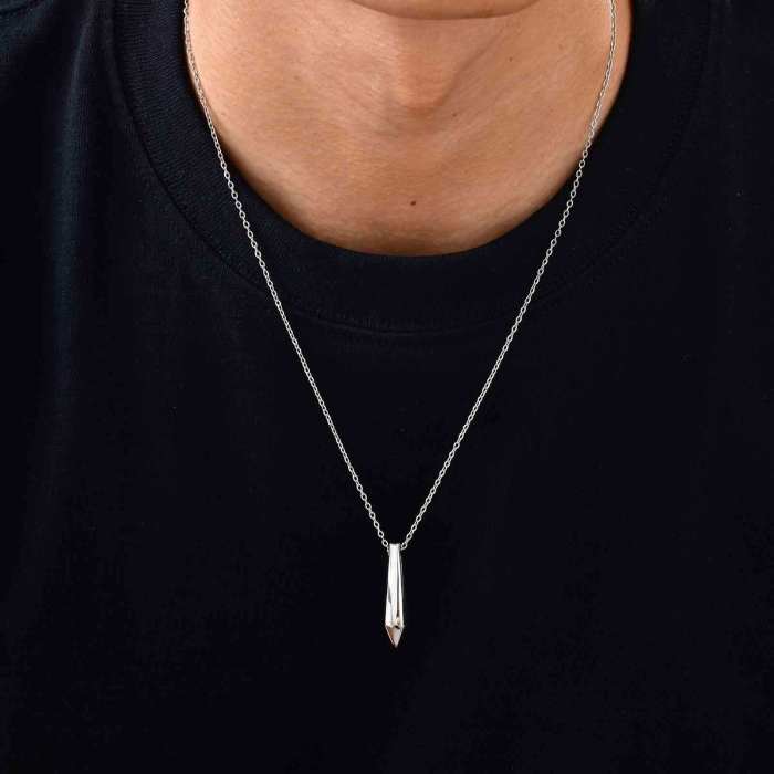 Wholesale Stainless Steel Bullet Necklace