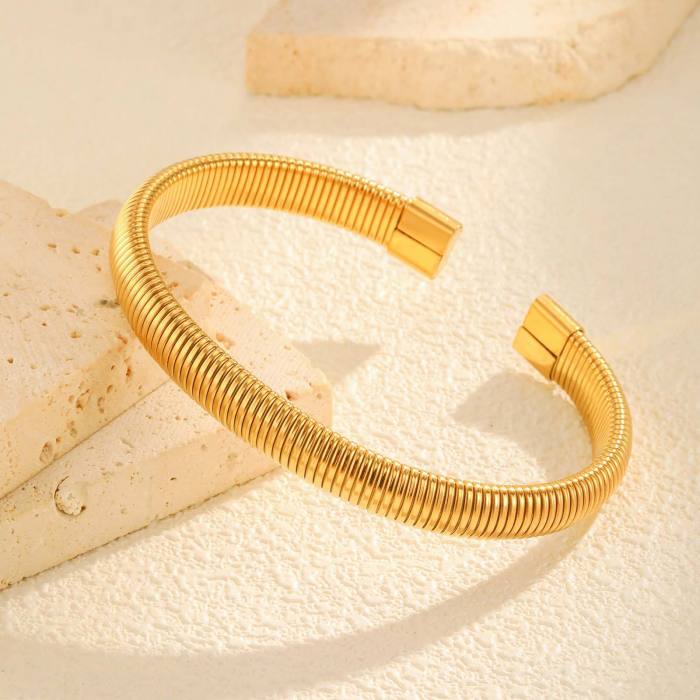 Wholesale Stainless Steel Stretch Open Bangle