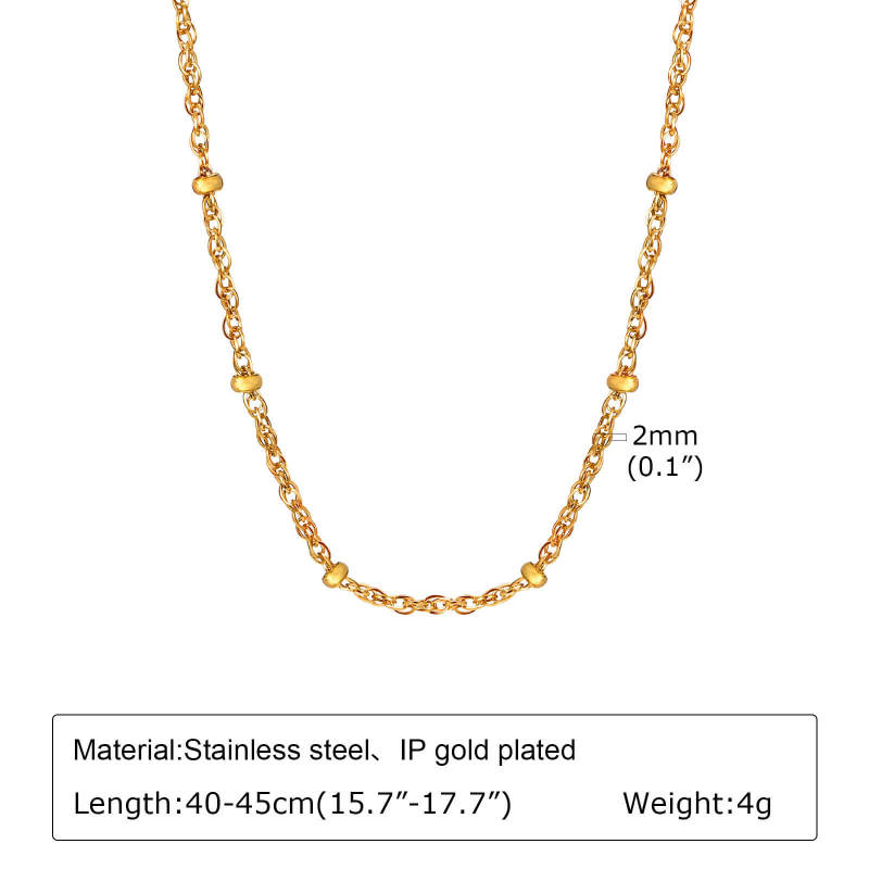 Wholesale Stainless Steel Chain and  Bead Necklace