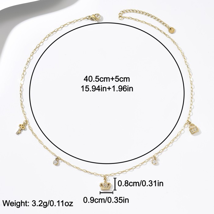 Wholesale Stainless Steel Multi-Charm Necklace