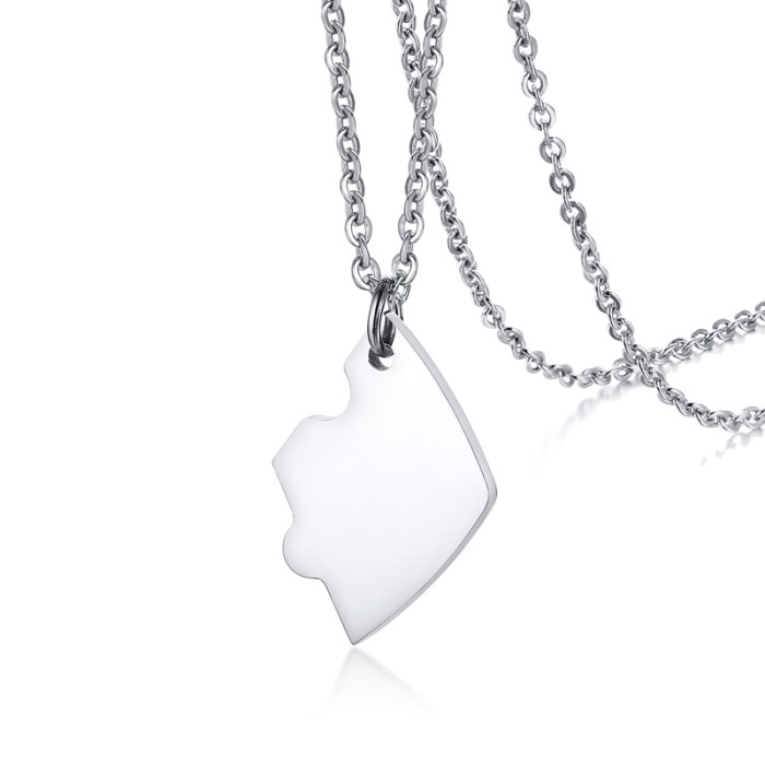 Wholesale Stainless Steel Puzzle Piece Necklace Best Friends