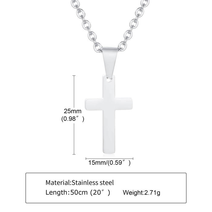 Wholesale Stainless Steel Classic Simple Cross Pendant