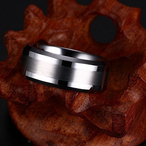 Wholesale Tungsten Men's Black Ring