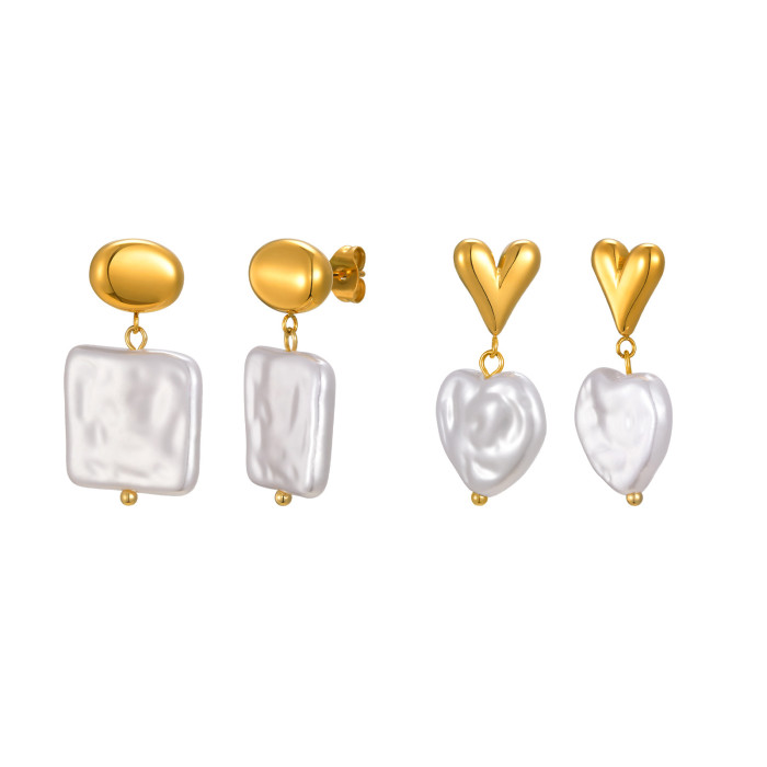 Wholesale Stainless Steel Pearl Earrings