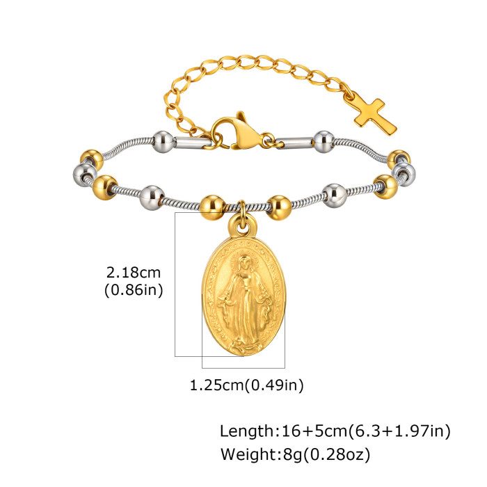 Wholesale Stainless Steel Madonna Bracelet