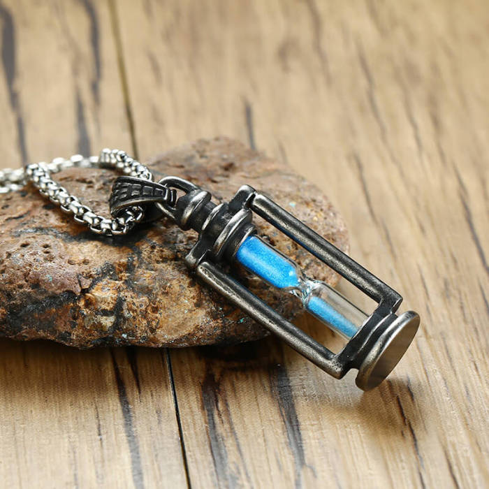Wholesale Stainless Steel Men's Hourglass Pendant