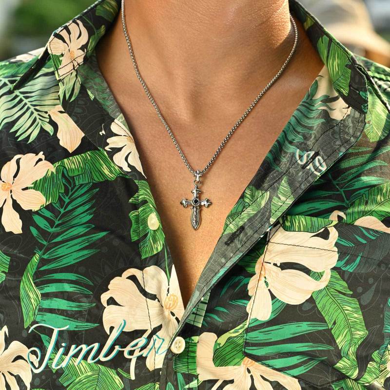 Wholesale Stainless Steel Cross Sword Necklace