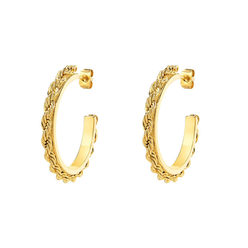 Wholesale Stainless Steel New Style Twisted Earrings