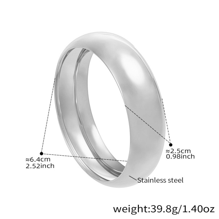 Wholesale Stainless Steel Fine Polished Wider Bangle