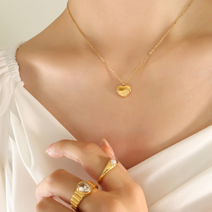 Wholesale Stainless Steel 18k Heart Necklace