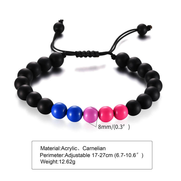 Wholesale Acrylic and Carnelian Beads Bracelet