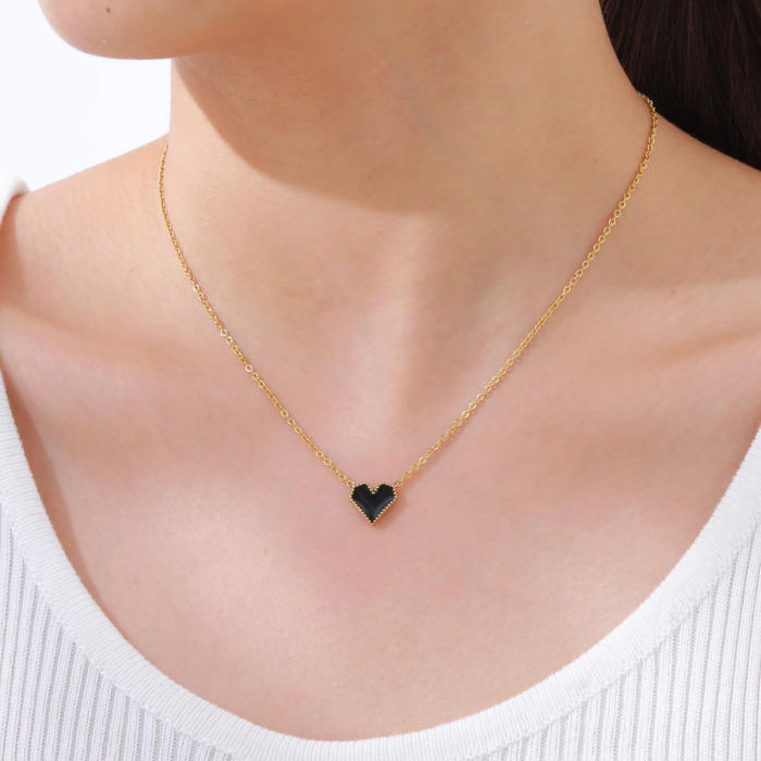 Wholesale Stainless Steel Heart Gold Necklace