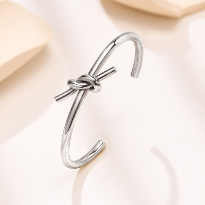 Wholesale Stainless Steel Knote Design Cuff Bangle