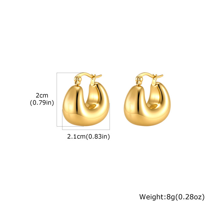 Wholesale Stainless Steel Chunky Hoop Earrings