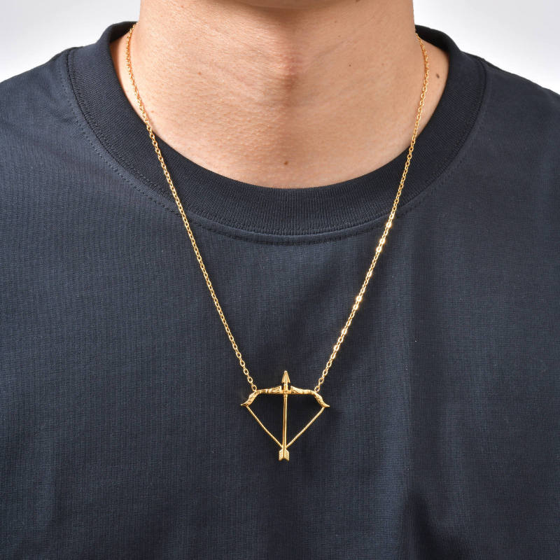 Wholesale Stainless Steel Bow and Arrow Necklace