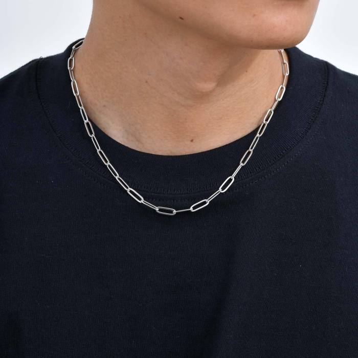 Wholesale Stainless Steel Rectangular Chain Necklace