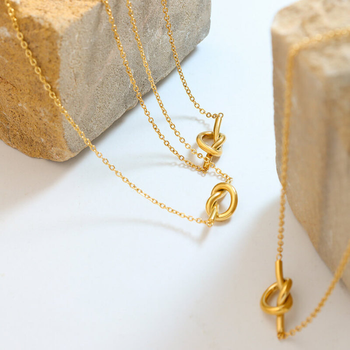 Wholesale Stainless Steel Elegant Minimalist Knot Pendant