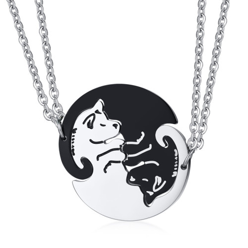 Wholesale Stainless Steel Puzzle Piece Necklace for Couples