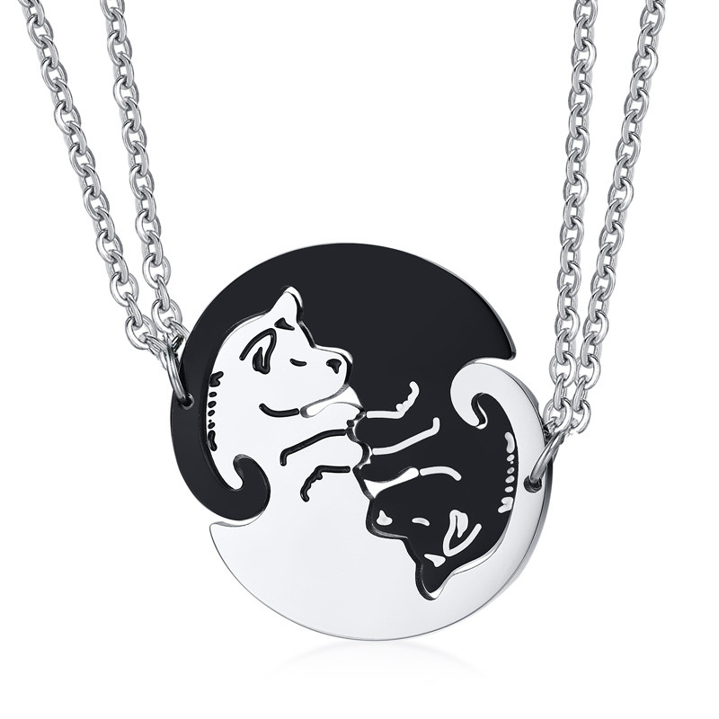 Wholesale Stainless Steel Puzzle Piece Necklace for Couples