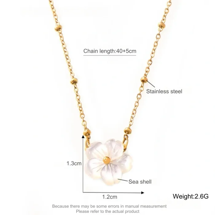 Wholesale Stainless Steel Sea Shell Flower Pendant