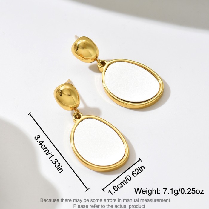 Wholesale Modern Retro Gold Pebble Earrings