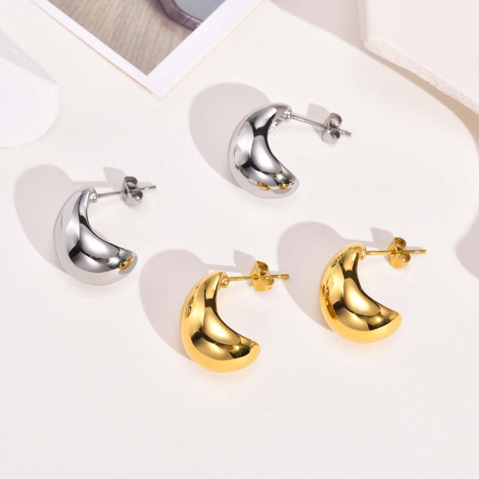 Wholesale Stainless Steel Chunky Gold Hoops